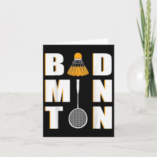 I Liebe Badminton - Badminton Karte