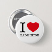 I LIEBE BADMINTON BUTTON (Vorne & Hinten)