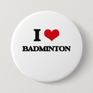 I Liebe-Badminton Button