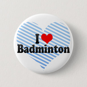 I Liebe-Badminton Button