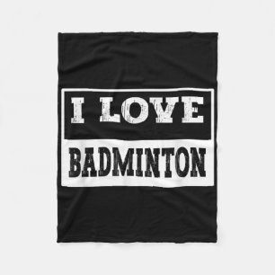 I Liebe Badminton Design für alle Badminton Lovers Fleecedecke