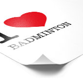I LIEBE BADMINTON FOTODRUCK (Ecke)