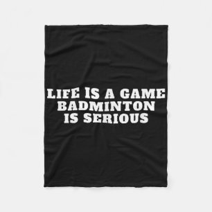 I Liebe Badminton Game Quote Design Badminton Fleecedecke
