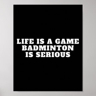 I Liebe Badminton Game Quote Design Badminton Poster