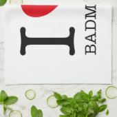 I LIEBE BADMINTON GESCHIRRTUCH (Gefaltet)