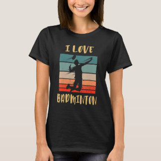 I Liebe Badminton Jump Smash T-Shirt