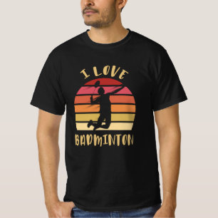 I Liebe Badminton Jump Smash T-Shirt