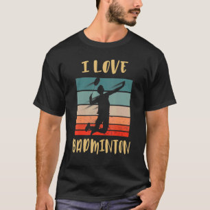 I Liebe Badminton Jump Smash T-Shirt