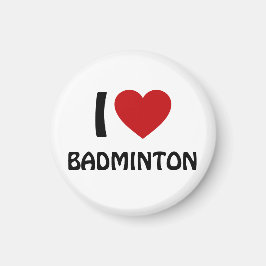 I Liebe Badminton Magnet