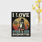 I Liebe Badminton Player Shuttle Karte (Gelbe Blume)