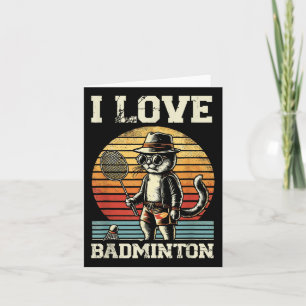 I Liebe Badminton Player Shuttle Karte