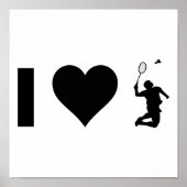 I Liebe Badminton Poster (Vorne)