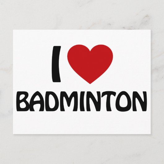 I Liebe Badminton Postkarte (Vorderseite)