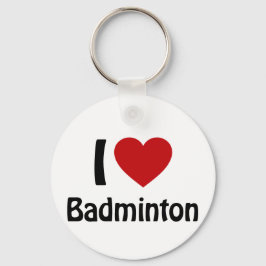 I Liebe Badminton Schlüsselanhänger