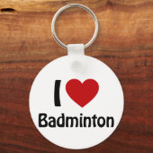 I Liebe Badminton Schlüsselanhänger (Vorderseite)