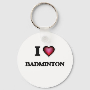 I Liebe-Badminton Schlüsselanhänger