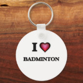 I Liebe Badminton Schlüsselanhänger (Vorderseite)