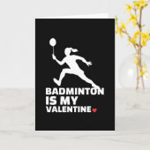 I Liebe badminton Stylish badminton Silhouette Karte (Gelbe Blume)