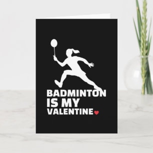  I Liebe badminton Stylish badminton Silhouette Karte