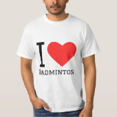 I Liebe Badminton T-Shirt (Vorderseite)