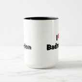 I Liebe Badminton Tasse (Zentrum)