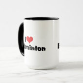 I Liebe Badminton Tasse (Vorderseite Links)