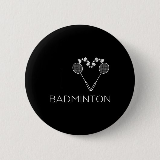 I Liebe Badminton Team Player Coach Button (Vorderseite)