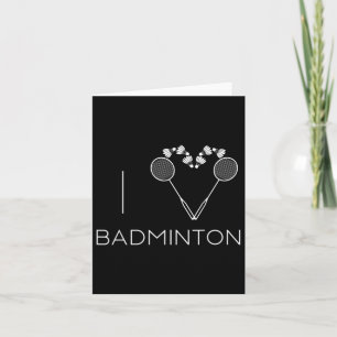 I Liebe Badminton Team Player Coach Karte