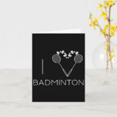 I Liebe Badminton Team Player Coach Karte (Gelbe Blume)