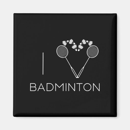 I Liebe Badminton Team Player Coach Magnet (Vorne)