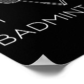 I Liebe Badminton Team Player Coach Poster (Ecke)