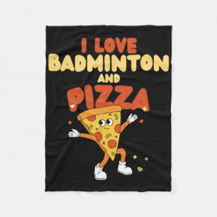 I Liebe Badminton und Pizza Racket Shuttle Sports Fleecedecke