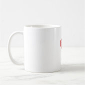 I Liebe-Badminton (vertikal) Kaffeetasse (Links)
