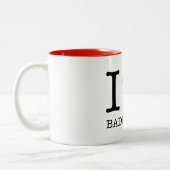 I LIEBE BADMINTON ZWEIFARBIGE TASSE (Links)