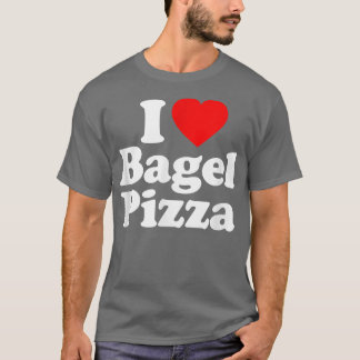 I Liebe Bagel Pizza Herz Funny 781131 T-Shirt