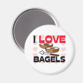 I Liebe Bagels Magnet (Vorderseite/Rückseite)