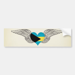 I Liebe Bahamas - Flügel Autoaufkleber