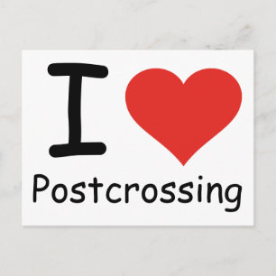 I Liebe Bahnübergang Postkarte