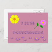 I Liebe Bahnübergang Postkarte (Vorne/Hinten)