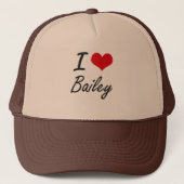I Liebe Bailey Truckerkappe (Vorderseite)