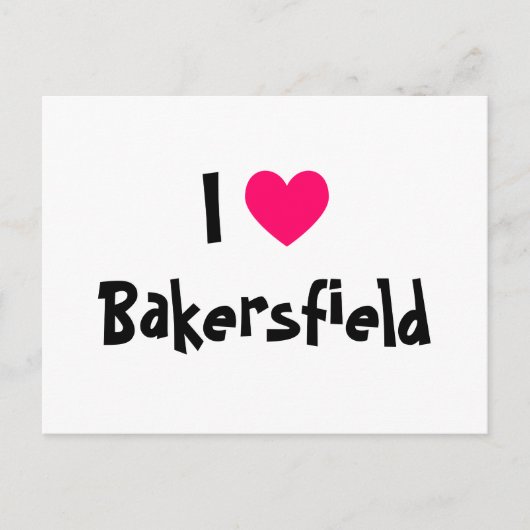 I Liebe Bakersfield Postkarte (Vorderseite)