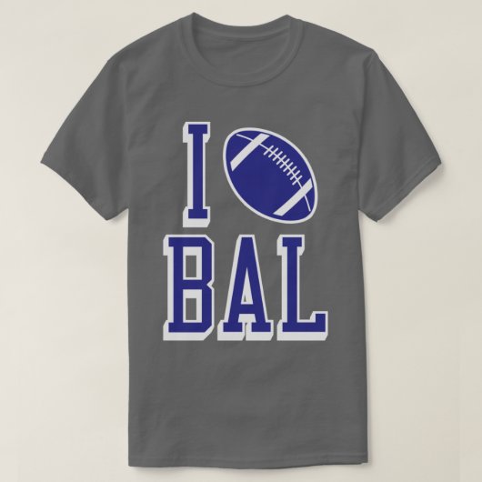 I Liebe BAL Black T-Shirt (Design vorne)