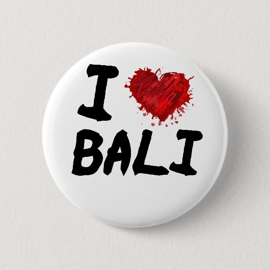 I Liebe Bali Button (Vorderseite)