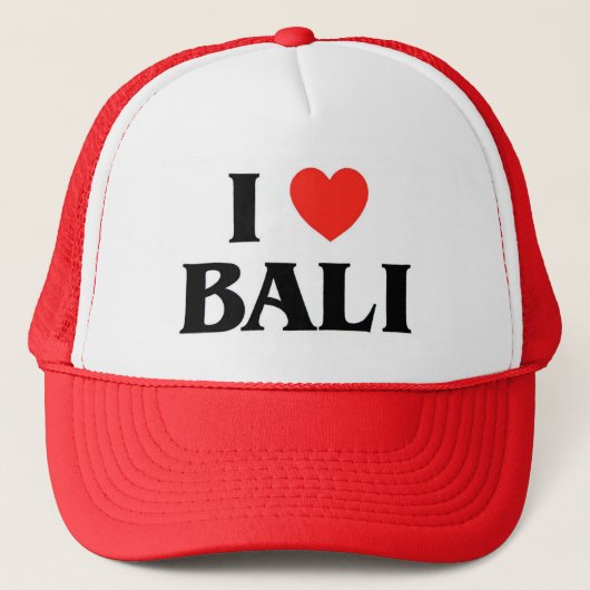 I Liebe Bali Truckerkappe (Vorderseite)