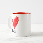 I Liebe Bali Zweifarbige Tasse (Vorderseite Links)