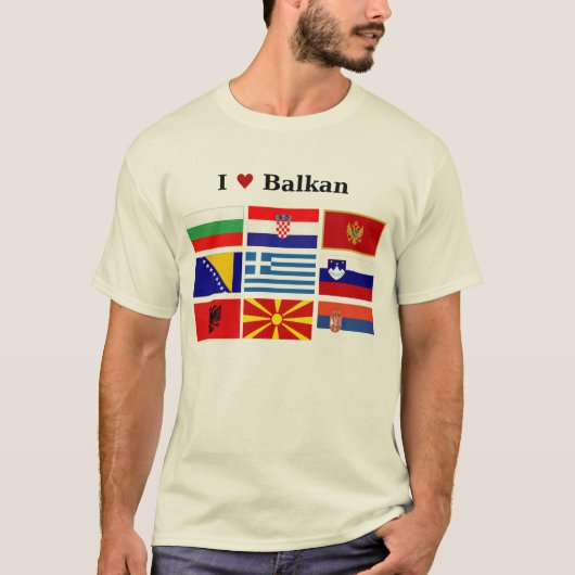 I Liebe Balkan T-Shirt (Vorderseite)