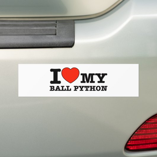 I Liebe Ball Python Autoaufkleber (Auf Auto)