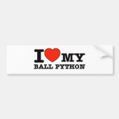 I Liebe Ball Python Autoaufkleber (Vorne)