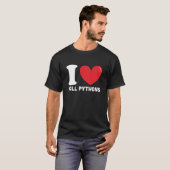I Liebe Ball Pythons, Bestes Ball Python Lieblings T-Shirt (Vorne ganz)
