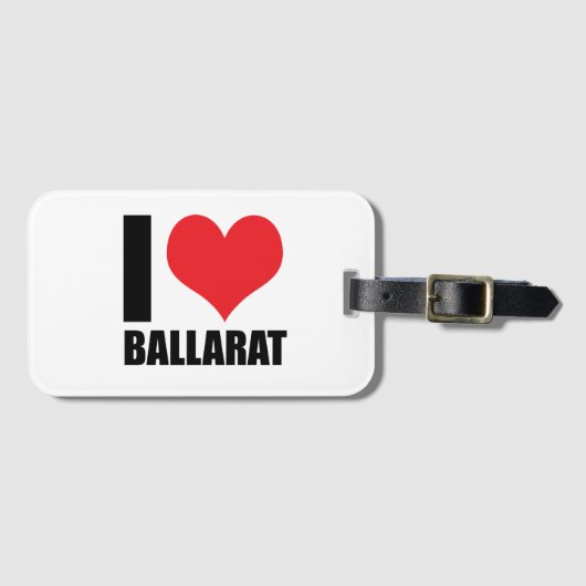 I Liebe Ballarat Gepäckanhänger (Vorderseite (Horizontal))